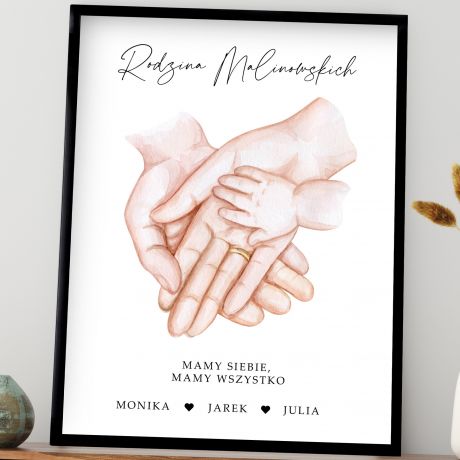 Personalizowany plakat MAMY SIEBIE prezent dla caej rodziny