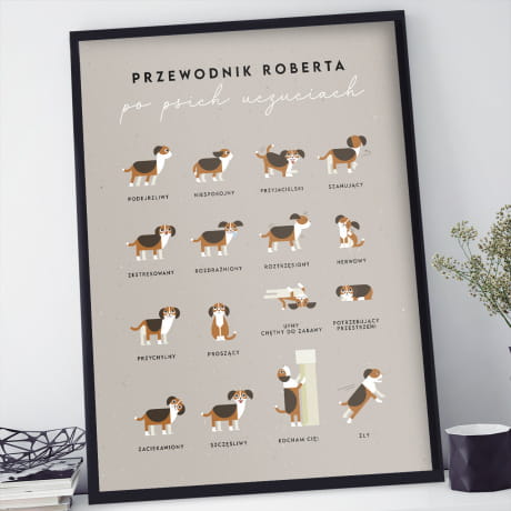 Personalizowany plakat z psami PSIE UCZUCIA