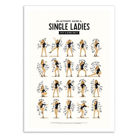 Plakat SINGLE LADIES 50x70cm