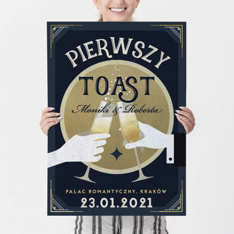 Plakat dla nowoecw PIERWSZY TOAST 50x70 cm