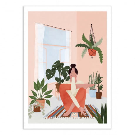 Plakat YOGA AND PLANTS 50x70cm