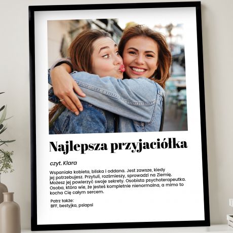 Plakat ze zdjciem DEFINICJA dla przyjaciki