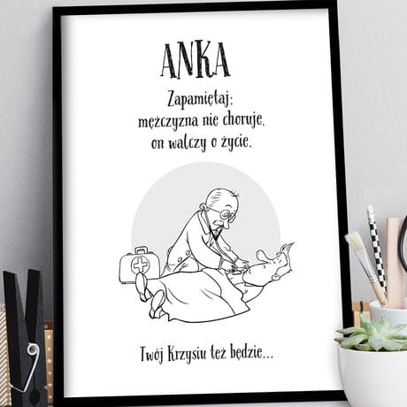 Plakat personalizowany 31x41 cm PREZENT DLA PRZYSZEJ PANNY MODEJ