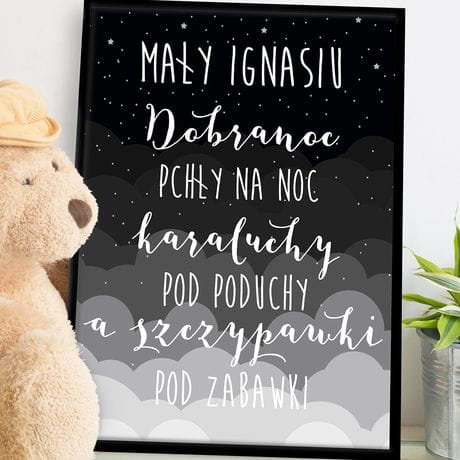 Plakat personalizowany 31x41 cm PREZENT DLA NIEMOWLAKA