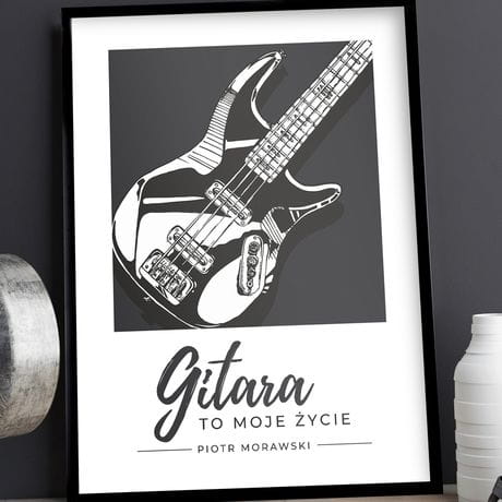 Plakat personalizowany 31x41 cm PREZENT DLA GITARZYSTY