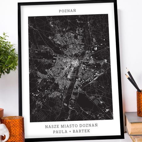 Plakat MAPA MIASTA - POZNA