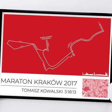 Plakat personalizowany 31x41 cm MARATON KRAKW