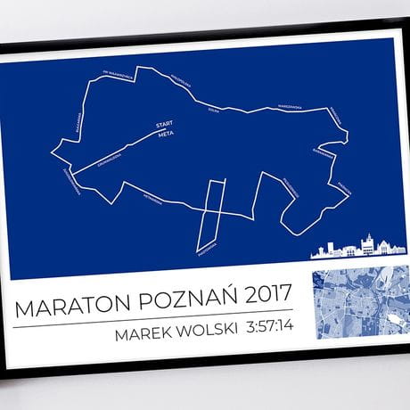 Plakat personalizowany 31x41 cm MARATON POZNA