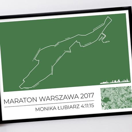 Plakat personalizowany 31x41 cm MARATON WARSZAWA