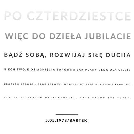 Plakat na 40 urodziny 31x41 cm PREZENT NA 40 URODZINY plakat personalizowany na 40 urodziny