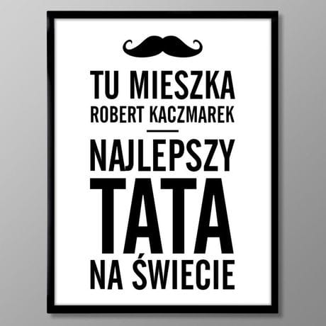 Plakat personalizowany 31x41 cm PREZENT DLA TATY