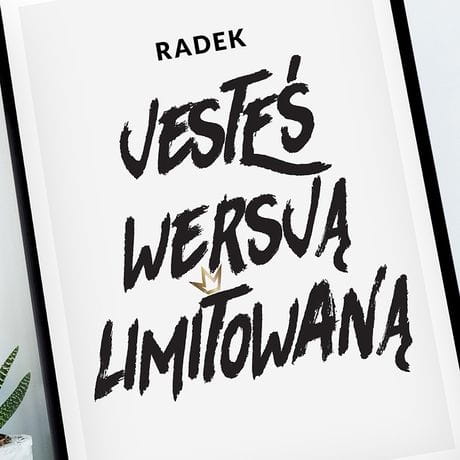 Plakat personalizowany 31x41 cm WERSJA LIMITOWANA prezent dla chopaka plakat na Dzie Chopaka