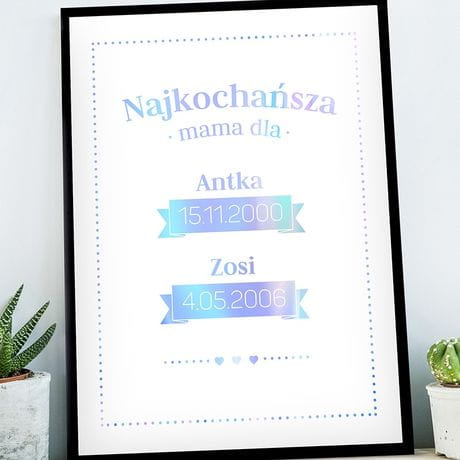 Plakat z uszlachetnieniem NASZA MAMA holo