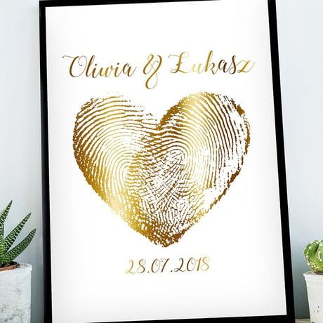 Plakat z uszlachetnieniem ODCISK MIOCI zoty