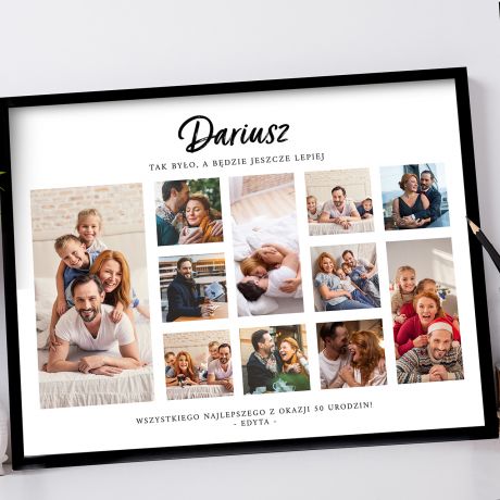 Personalizowany OBRAZ NA 50 URODZINY dla mczyzny plakat na 50 urodziny prezent na 50 urodziny