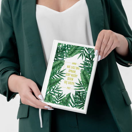 Planer bez dat personalizowany biay NIE LICZ DNI prezent na odejcie z pracy