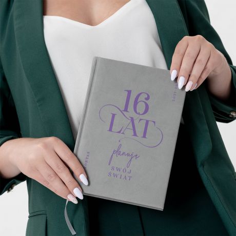 Planer ksikowy szary PREZENT DLA 16 LATKI