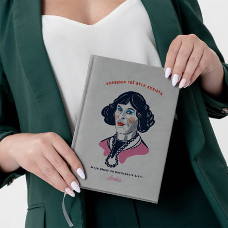 Personalizowany planner KOPERNIK prezent z okazji Dnia Kobiet szary
