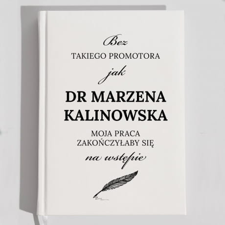 Planner ksikowy biay PODZIKOWANIE DLA PROMOTORA