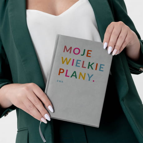 Planner ksikowy PRAKTYCZNY PREZENT DLA KOBIETY szary