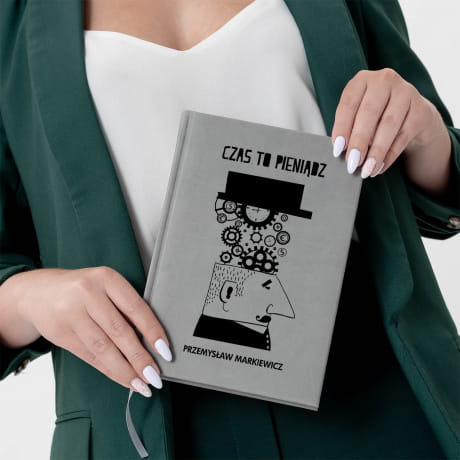 Planner ksikowy szary CZAS TO PIENIDZ prezent dla ksigowego