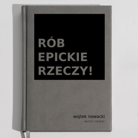 Planner ksikowy szary EPICKI prezent dla kolegi z klasy