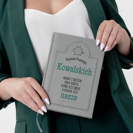 Planner ksikowy szary FINANSE prezent dla maestwa