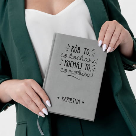 Planner ksikowy szary RB TO CO KOCHASZ prezent dla dziewczyny
