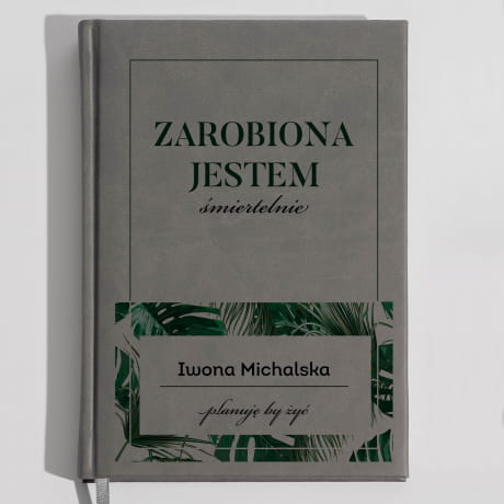 Planner ksikowy szary ZAROBIONA prezent dla koleanki z pracy