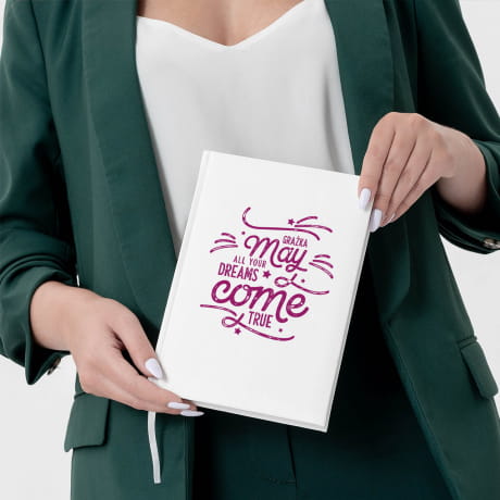 Planner personalizowany biay DREAMS prezent na urodziny dla siostry
