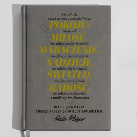 Planner personalizowany NA ROCZNIC WICE KAPASKICH dla ksidza szary