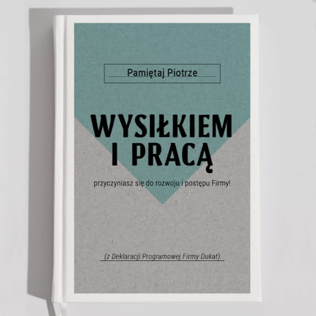 Planner WYSIKIEM I PRAC prezent w stylu PRL - biay