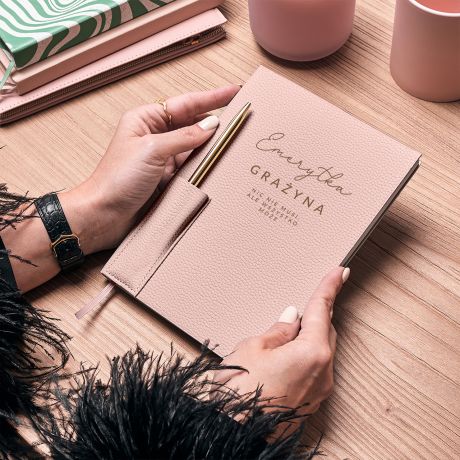 Planner z dugopisem ELEGANCKI PREZENT DLA EMERYTKI prezent z okazji przejcia na emerytur