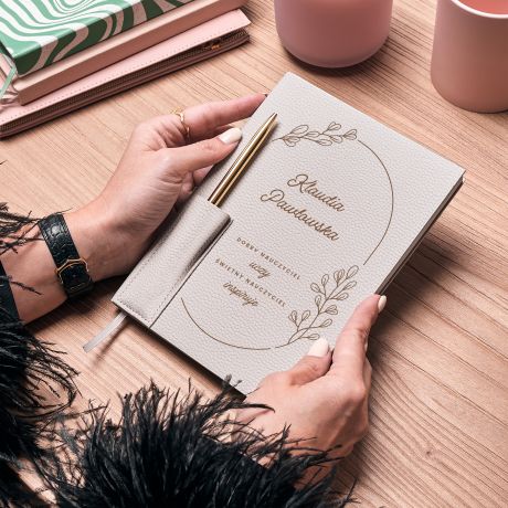 Planner z d�ugopisem �WIETNY NAUCZYCIEL prezent dla nauczycielki planner personalizowany notes dla nauczyciela