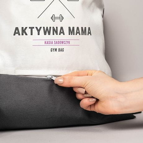 Plecak worek personalizowany AKTYWNA MAMA prezent dla modej mamy