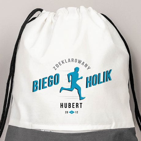 Plecak worek BIEGOHOLIK prezent dla biegacza