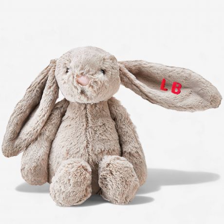 Beowy krlik JellyCat INICJAY maskotka na prezent