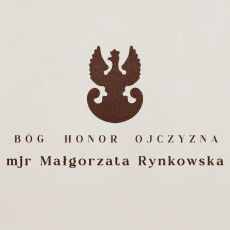 Grawerowana mata na biurko PREZENT DLA ONIERKI elegancka podkadka na biurko