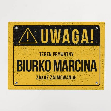 Podkadka na biurko TEREN PRYWATNY personalizowana