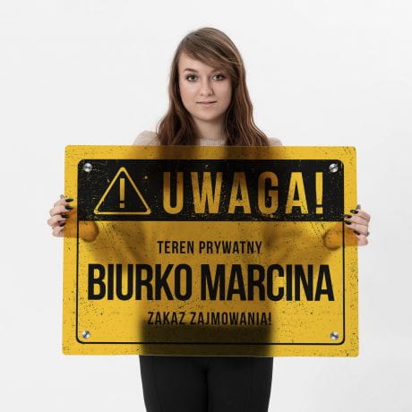 Podkadka na biurko TEREN PRYWATNY personalizowana