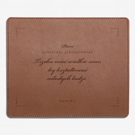 Personalizowana podkadka na mysz brzowa PRAKTYCZNY PREZENT DLA NAUCZYCIELA
