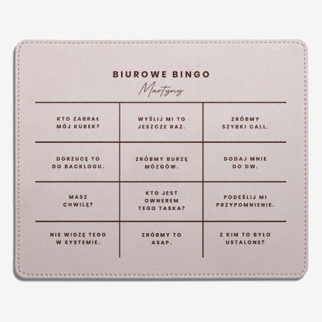 Podk�adka pod mysz do biura BINGO prezent dla kole�anki z pracy