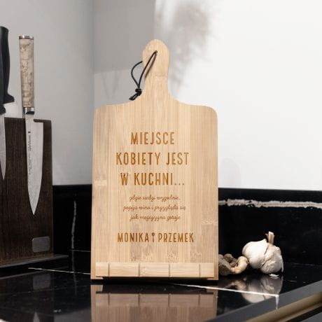 Podstawka pod ksik MIEJSCE KOBIETY prezent z okazji lubu dla koleanki z pracy