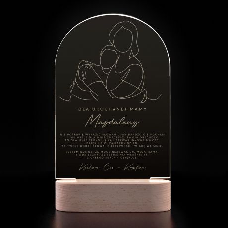 Podwietlana statuetka PREZENT NA DZIE MAMY od syna
