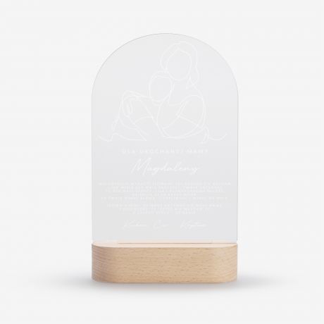 Podwietlana statuetka PREZENT NA DZIE MAMY od syna statuetka personalizowana prezent na dzie matki