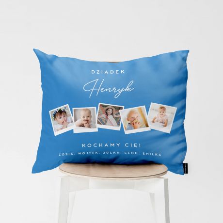 Poduszka dla dziadka ze zdj�ciami PREZENT OD WNUK�W poduszka na dzie� dziadka prezent dla dziadka na Dzie� Dziadka