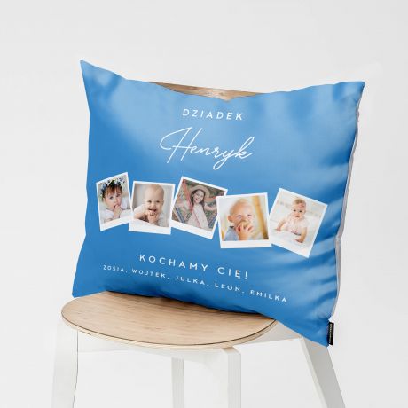 Poduszka dla dziadka ze zdj�ciami PREZENT OD WNUK�W poduszka na dzie� dziadka prezent dla dziadka na Dzie� Dziadka
