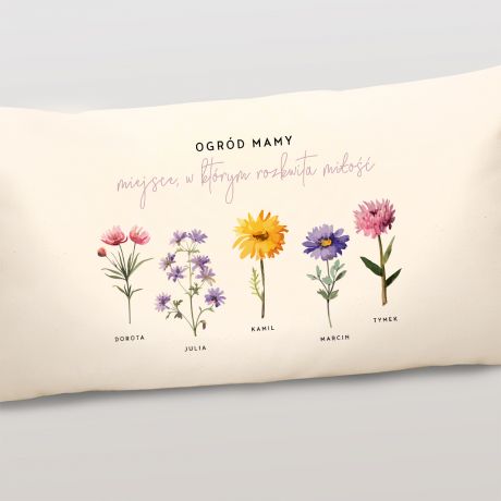 Poduszka dla mamy OGR�D MAMY prezent od dzieci prezent dla mamy na urodziny dzie� mamy dzie� matki