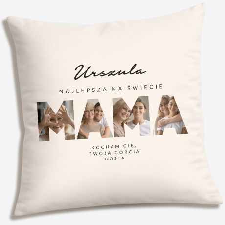 Poduszka dla mamy ze zdj�ciami NAJLEPSZA MAMA prezent dla mamy prezent na dzie� mamy upominek dla mamy