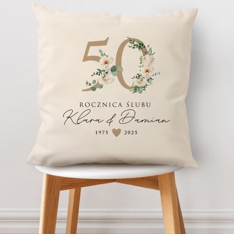 Personalizowana poduszka na rocznic lubu ZOTE GODY